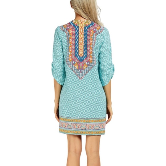 URBAN COCO Green and pink floral dress - Picture 2 of 10